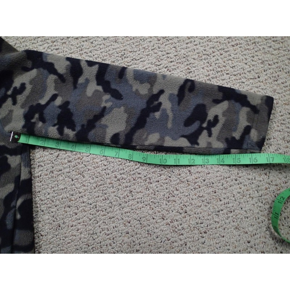 The North Face Fleece Hoodie Youth Medium 10/12 Grey Camo Excellent Full‎ Zip - Picture 12 of 12